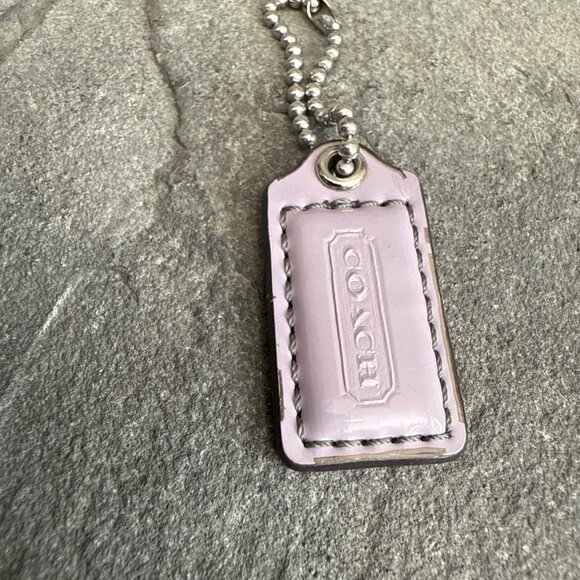 Vintage COACH Purse Hang Tag Lilac Mini 1.5" - Picture 2 of 3